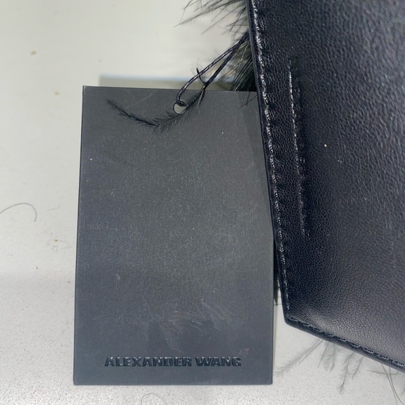 Alexander Wang Black Feather Trim Roxy Bucket - Picture 3 of 5